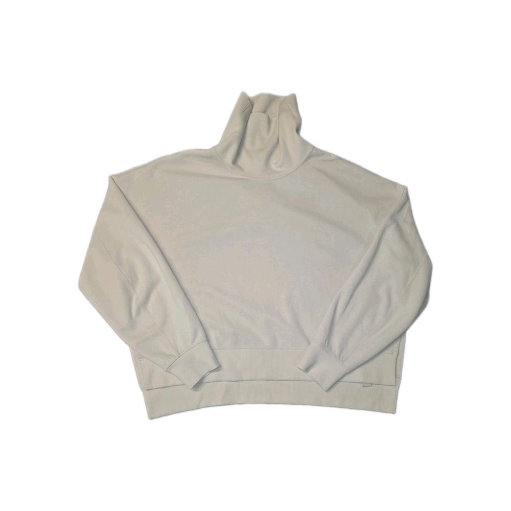 Lululemon Softstreme Turtleneck Polyester Size 12 Opal White Pullover Sweater